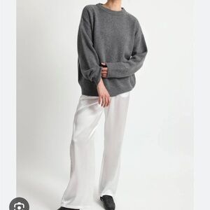 Almina Concept Oversized Wool/Cash Sweater Crew neck oversized Gray Sweater - M